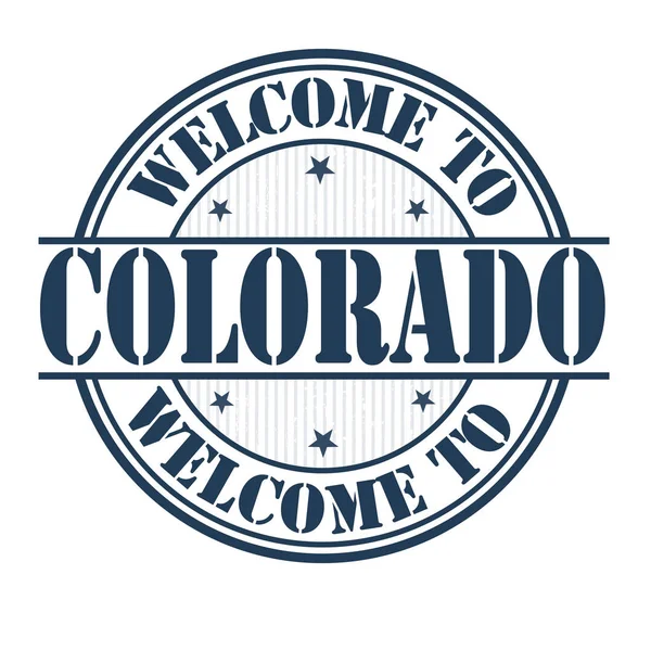 Colorado işareti veya damga için hoş geldiniz — Stok Vektör