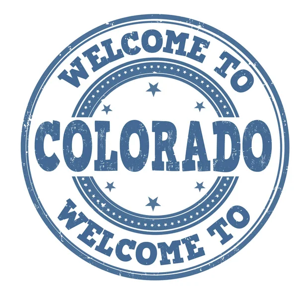 Bienvenue au Colorado signe ou timbre — Image vectorielle