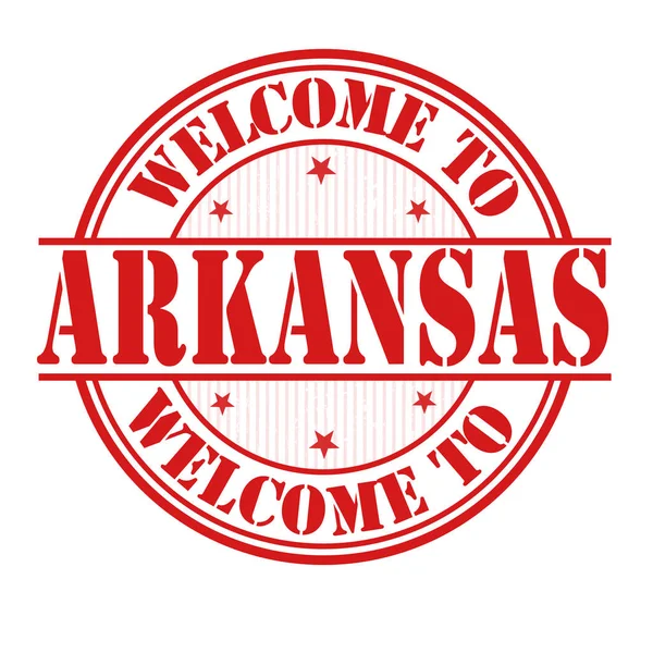 Välkommen till Arkansas tecken eller stämpel — Stock vektor