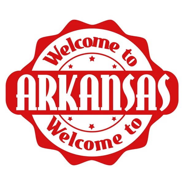 Welcome to Arkansas sign or stamp — Stock Vector