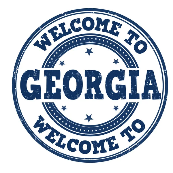 Välkommen till Georgien tecken eller stämpel — Stock vektor