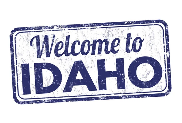 Bienvenido a Idaho signo o sello — Vector de stock