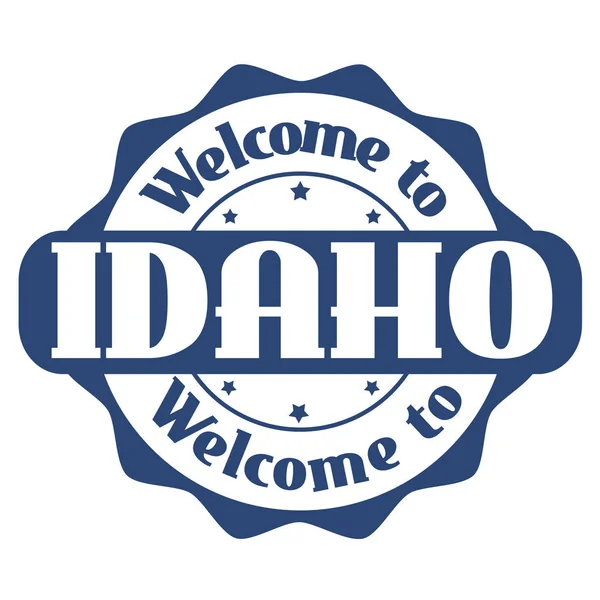 Welkom bij Idaho teken of stempel — Stockvector