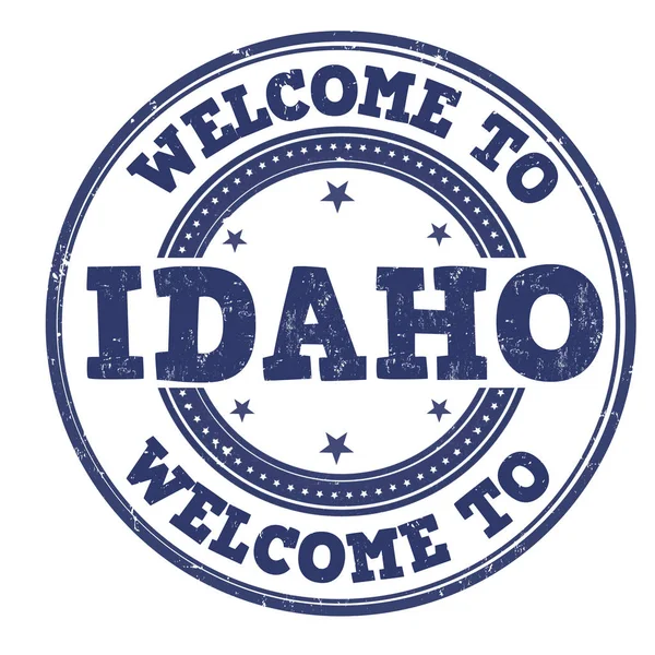 Bienvenido a Idaho signo o sello — Vector de stock