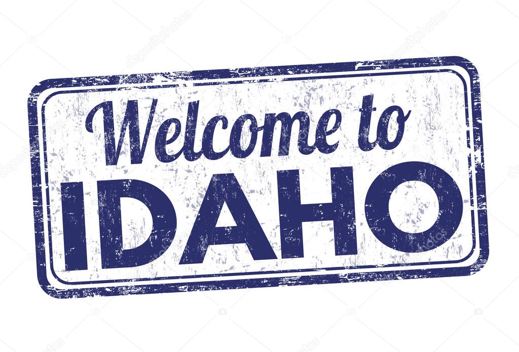 Welcome to Idaho sign or stamp