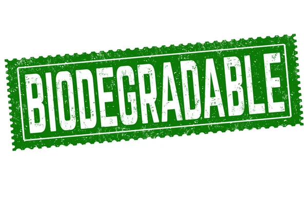 Signo o sello biodegradable — Vector de stock
