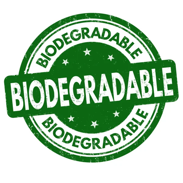 Sinal ou carimbo biodegradável — Vetor de Stock