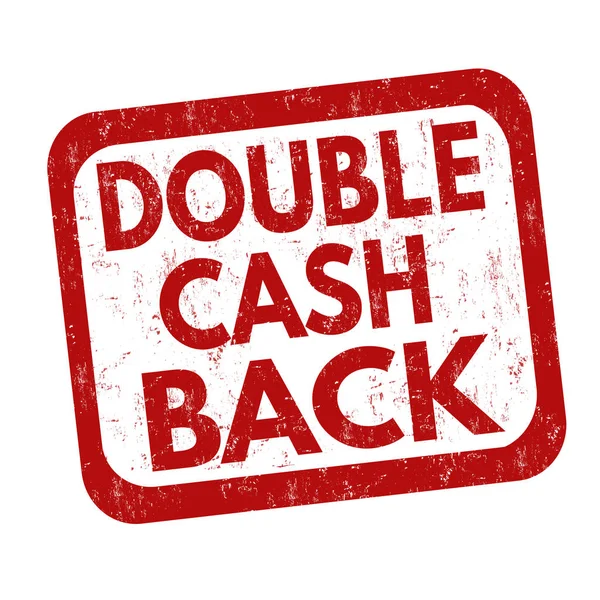 Double cash back sign or stamp — Stock Vector