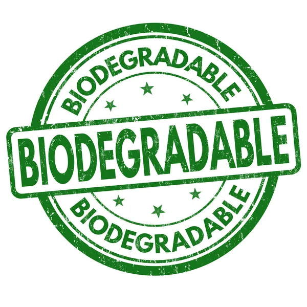 Signo o sello biodegradable — Vector de stock