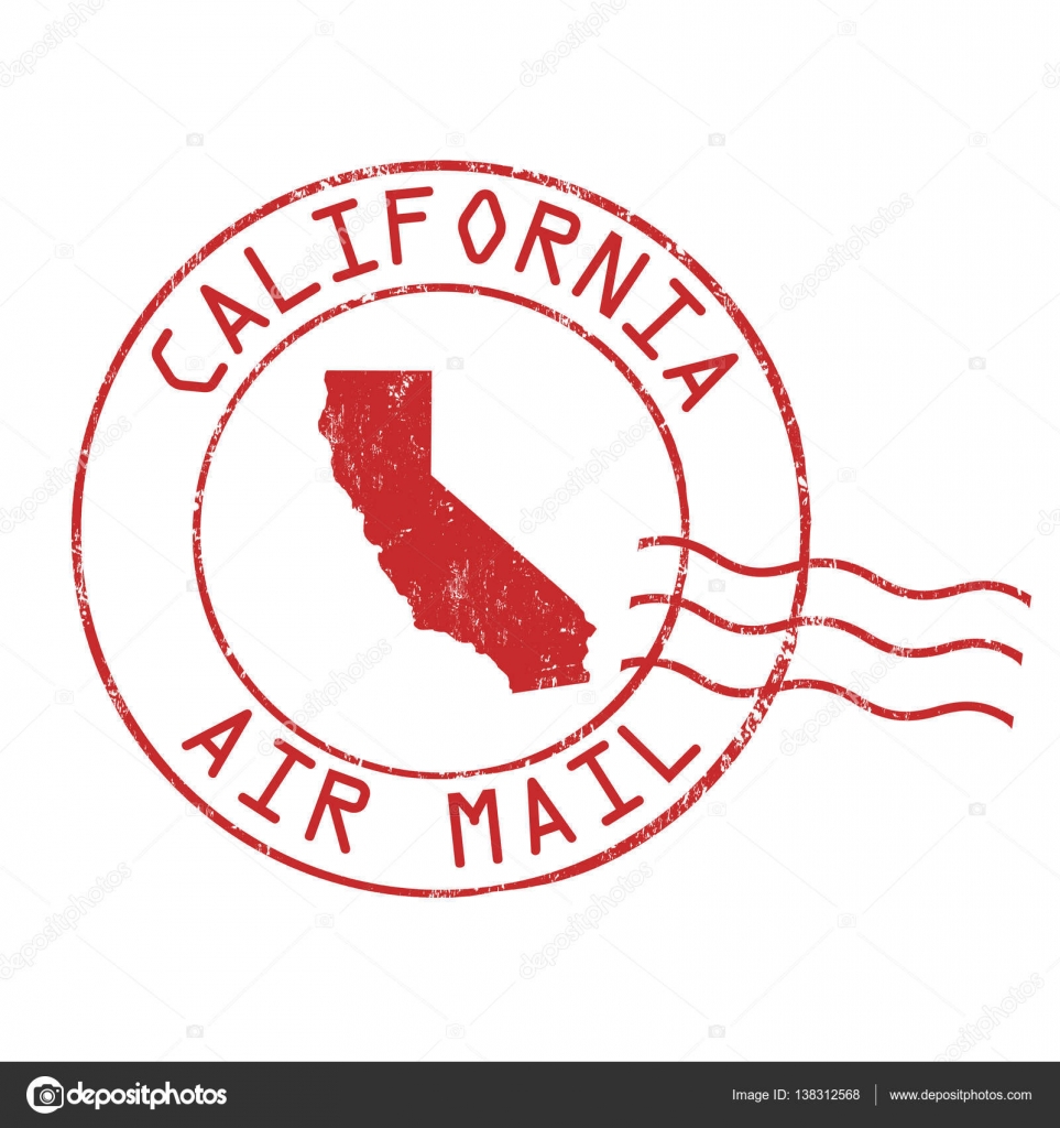 California post office sign or stamp — Stock Vector © roxanabalint