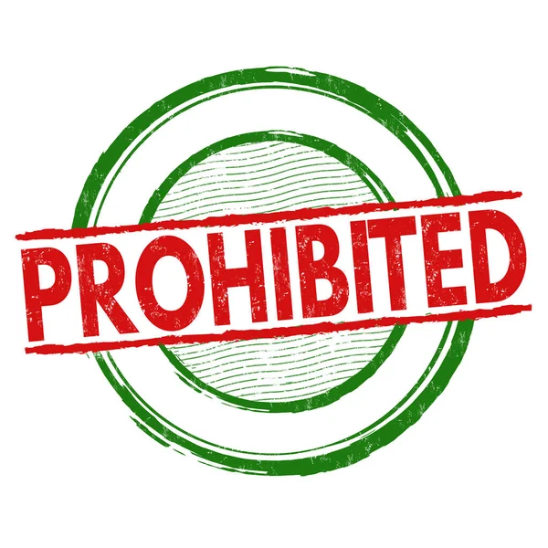 Prohibited sign or stamp — Stock Vector