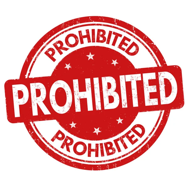Prohibited sign or stamp — Stock Vector
