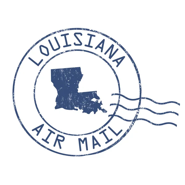 Firma o sello de la oficina postal de Louisiana — Archivo Imágenes Vectoriales