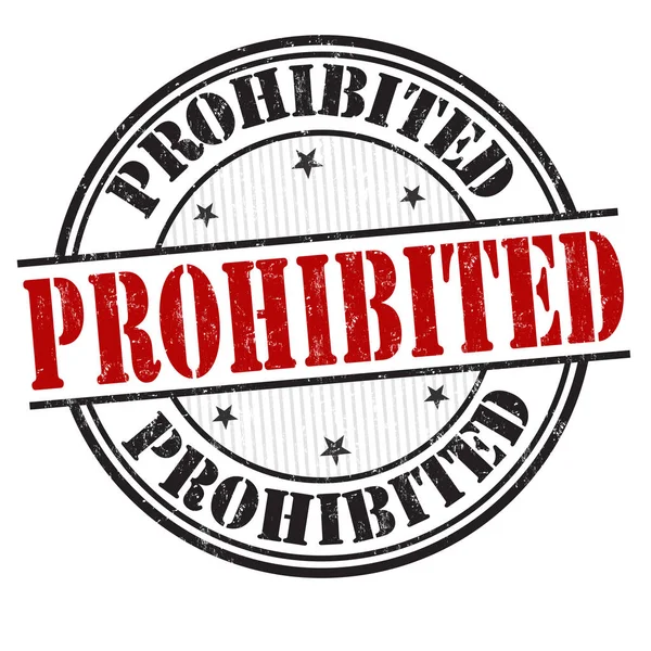 Prohibited sign or stamp — Stock Vector