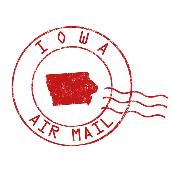 Firma o sello de la oficina postal de Iowa — Vector de stock
