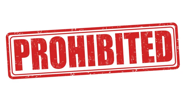 Prohibited sign or stamp — Stock Vector