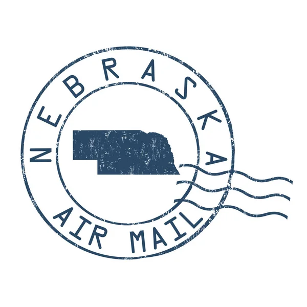 Bureau de poste du Nebraska signe ou timbre — Image vectorielle