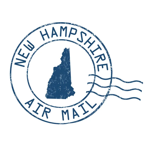 New Hampshire cartello postale o timbro — Vettoriale Stock