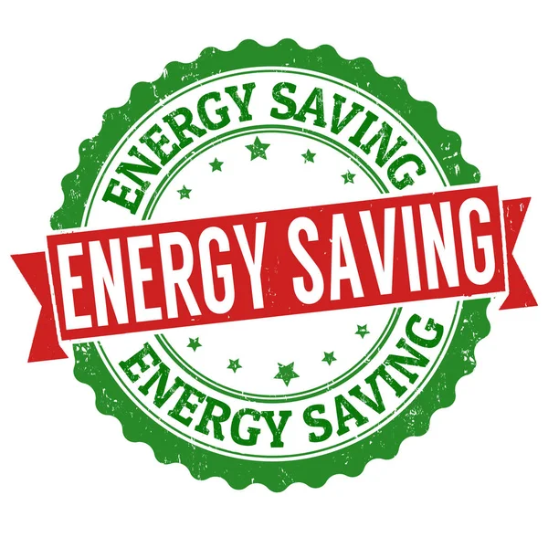 Energy saving sign or stamp — Stock Vector