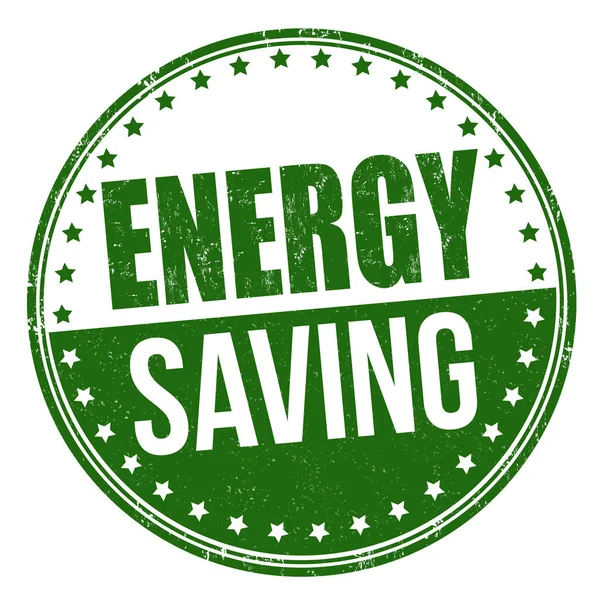 Segno o timbro di risparmio energetico — Vettoriale Stock