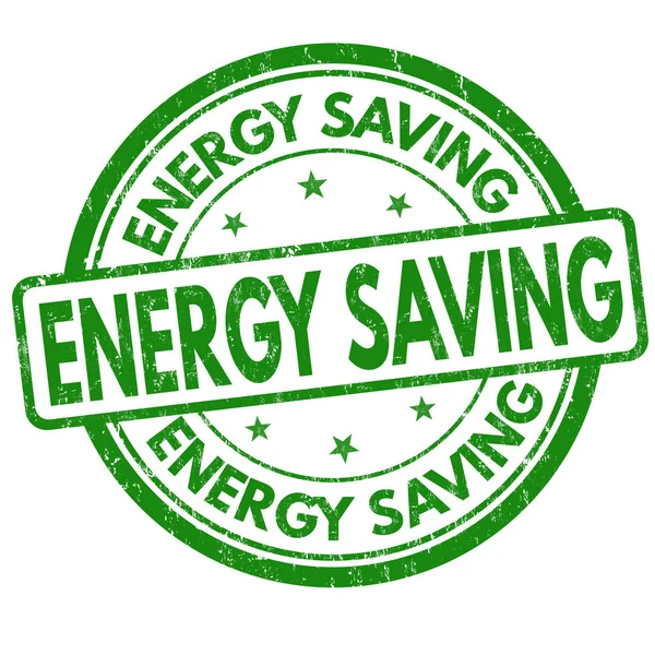 Signo o sello de ahorro de energía — Vector de stock