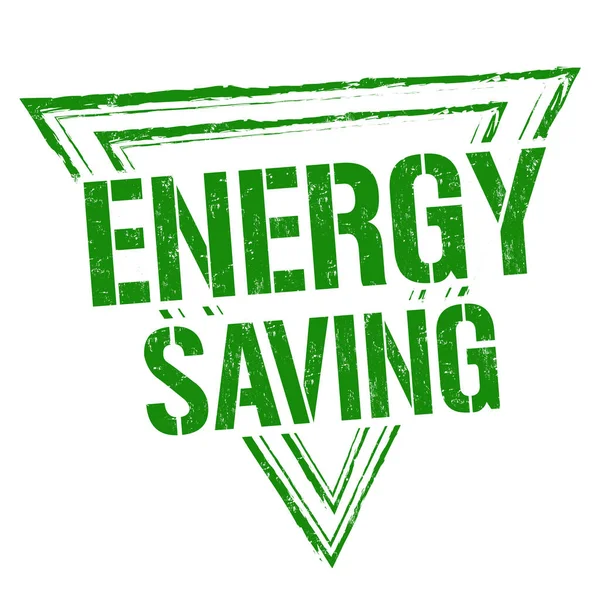 Signo o sello de ahorro de energía — Vector de stock