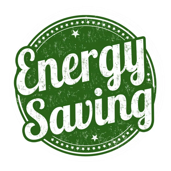 Energy saving sign or stamp — Stock Vector