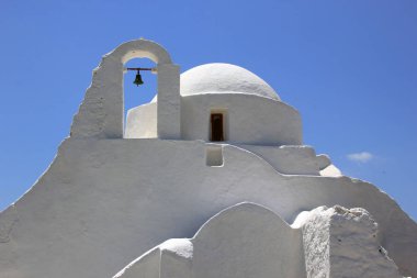 Panagia Paraportiani kilisede Mykonos island, Yunanistan