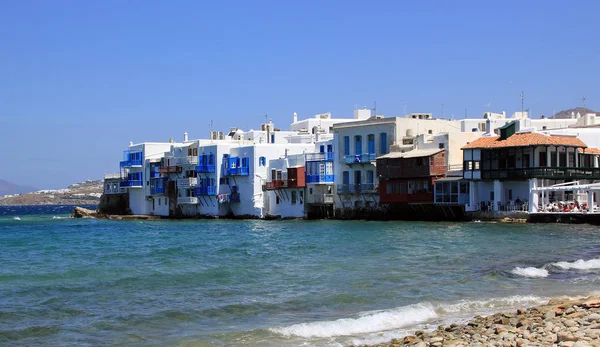 Pequena Veneza em Mykonos Island, Grecia — Fotografia de Stock
