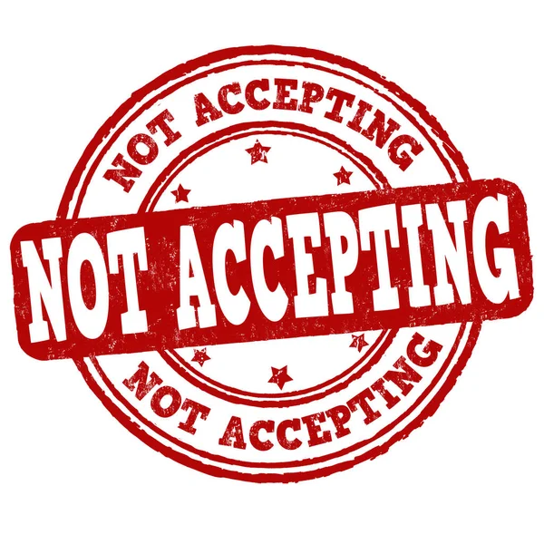 Not accepting sign or stamp — Stock Vector