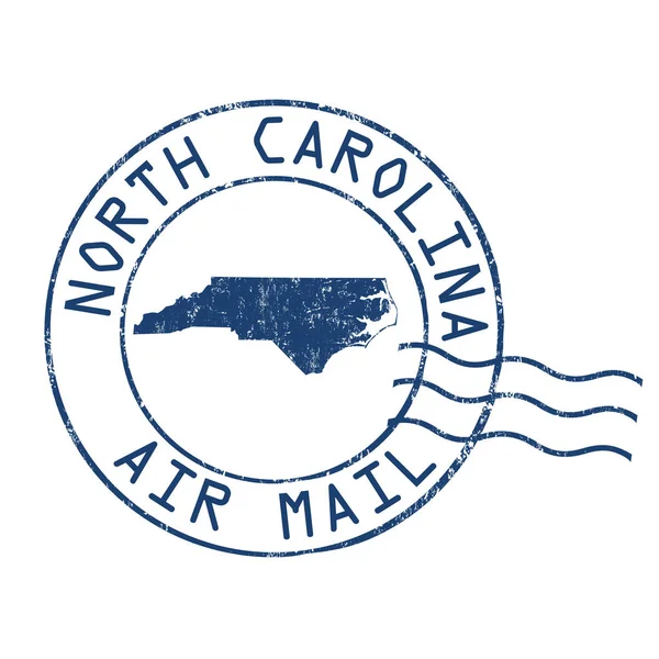 North Carolina postkontor, air mail stämpel — Stock vektor