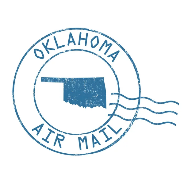 Oficina de correos de Oklahoma, sello de correo aéreo — Vector de stock