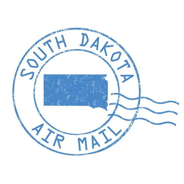 South Dakota Post, Luftpostmarke — Stockvektor