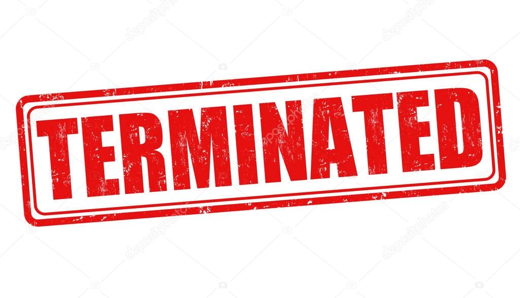 Terminated sign or stamp