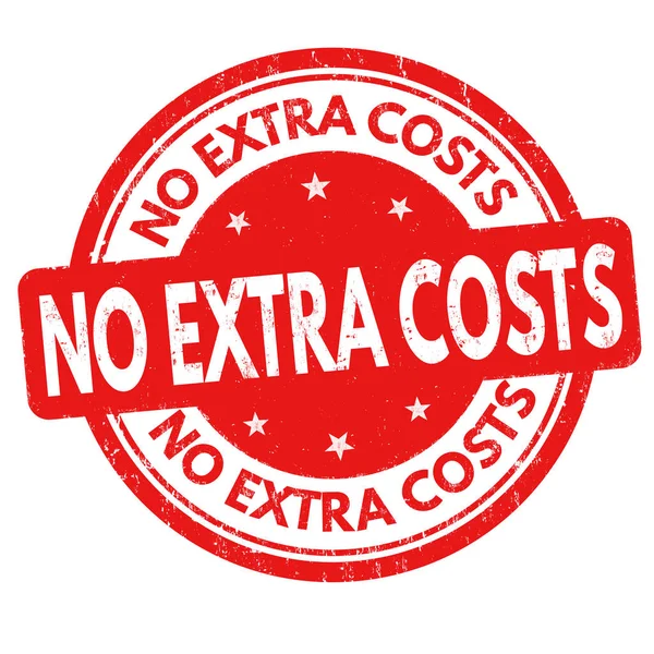 No extra costs sign or stamp — Stock Vector