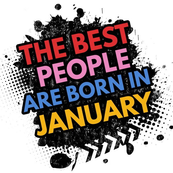 Le persone migliori nascono nel segno di gennaio — Vettoriale Stock