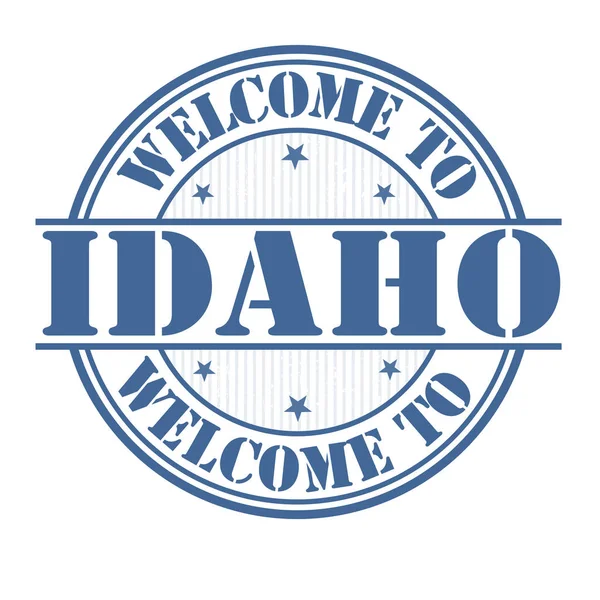 Welkom bij Idaho teken of stempel — Stockvector