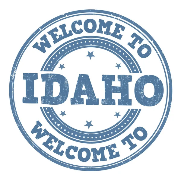 Καλώς ήλθατε στο Idaho εισόδου ή σφραγίδα — Διανυσματικό Αρχείο