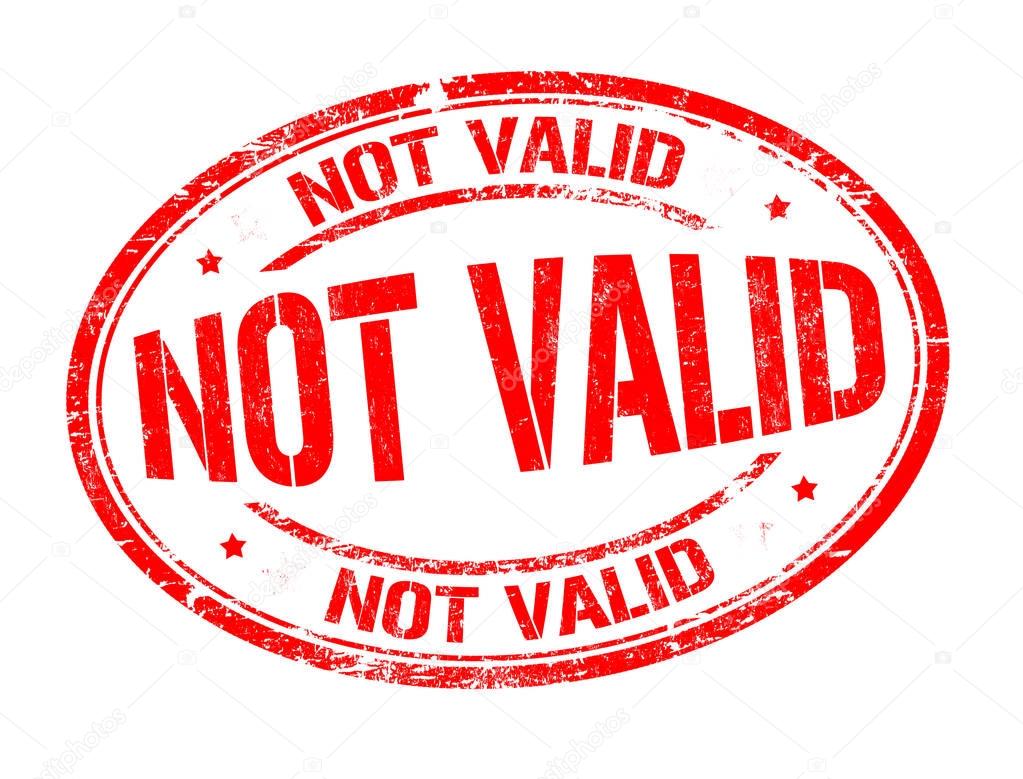 Not valid sign or stamp