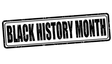 Black history month sign or stamp clipart