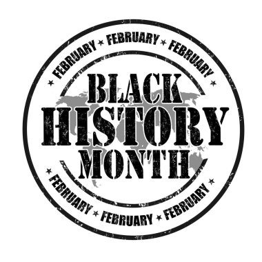 Black history month sign or stamp clipart