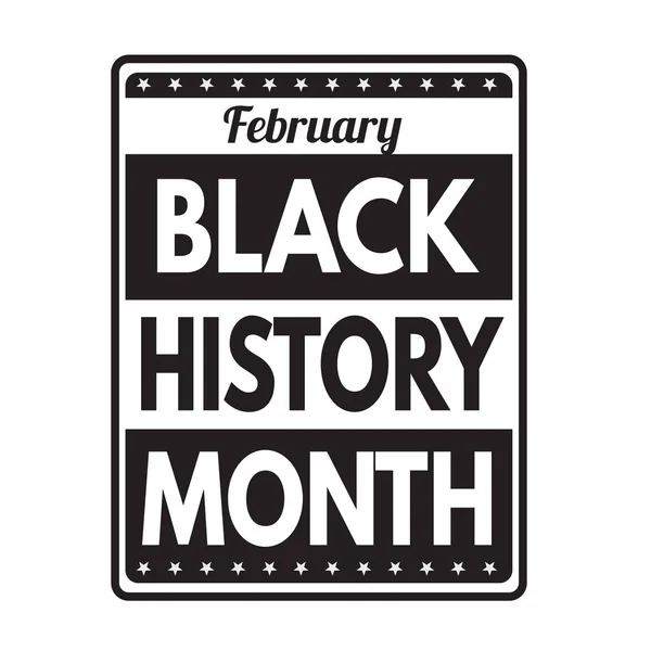 黒い歴史月記号またはスタンプ — ストックベクタ