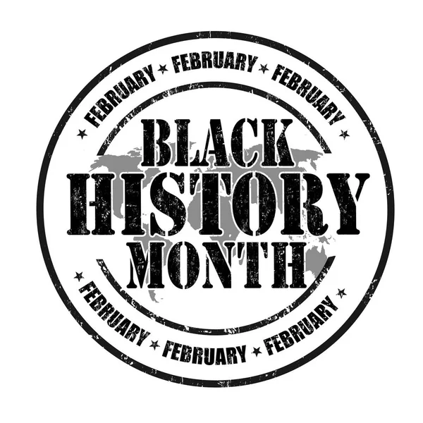 Black history month sign or stamp — Stock Vector