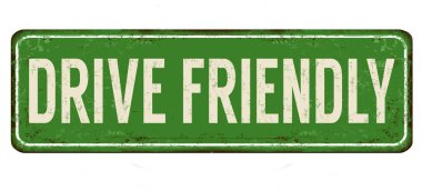 Dost vintage metalik işareti sürücü