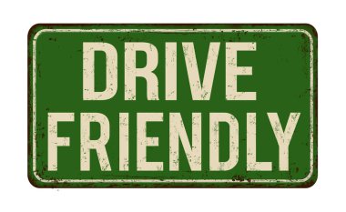 Dost vintage metalik işareti sürücü