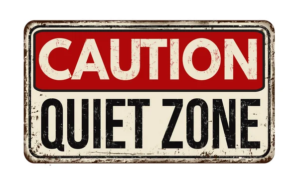 Zone tranquille vintage signe métallique — Image vectorielle