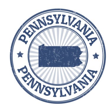Pennsylvania sign or stamp clipart