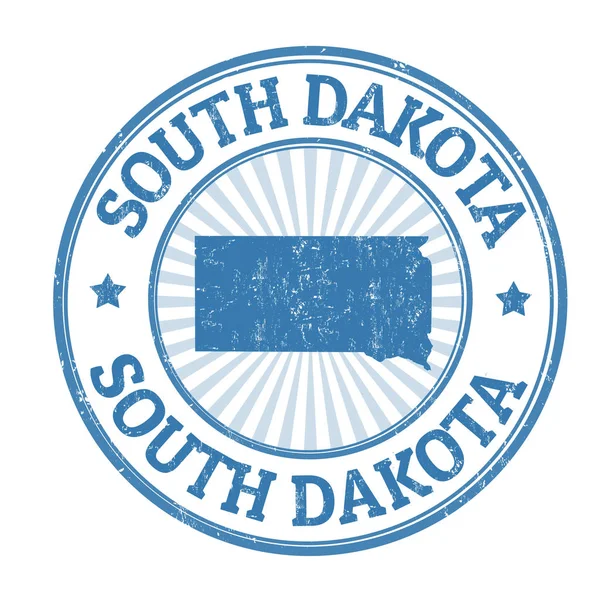 South Dakota Zeichen oder Stempel — Stockvektor