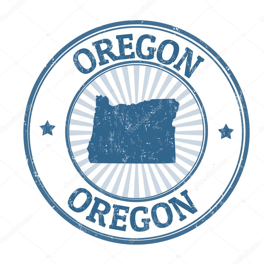 Oregon sign or stamp
