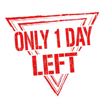 Sadece 1 gün işareti veya damga yaptı